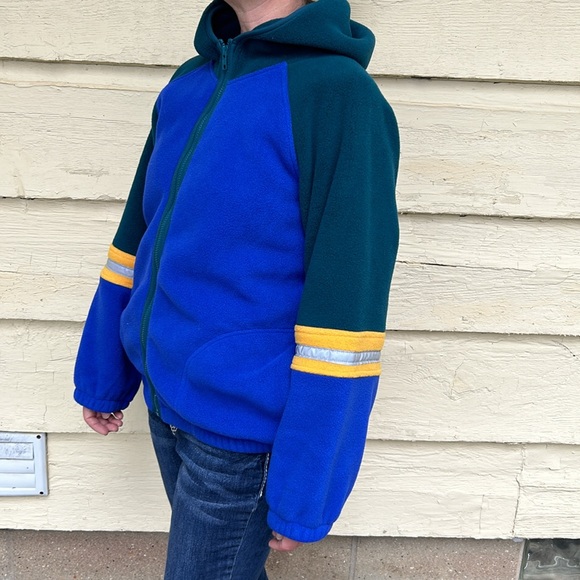 SOLD Vintage 90’s L.L.Bean Mountain Sherpa Fleece Jacket Reflective Kids XL - Picture 5 of 14